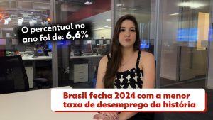 Taxa média de desemprego cai para 6,6% em 2024, menor patamar da história, diz IBGE